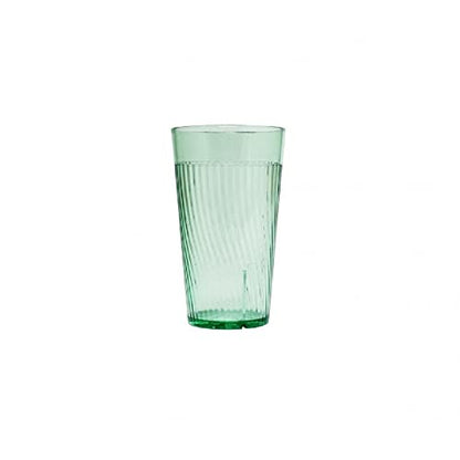 TrueCraftware- 8 oz. Belize Tumbler/Drinking Cups Green Polycarbonate Set of 12-Premium Iced Tea Glasses Stackable Reusable Drinking Glasses Dishwasher Safe Break-Resistant for Home Restaurants - color: Green, size: 8 oz