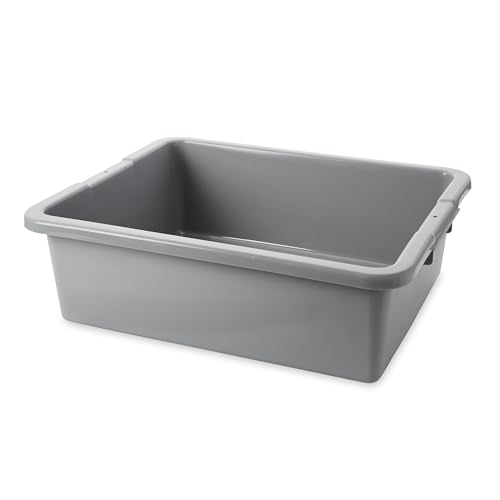Rubbermaid Commercial Products Standard Bus/Utility Box, 7-Gallon, Gray - color: Gray, size: 7 Gallon, style: Undivided