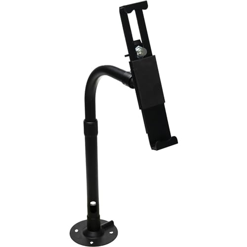 Tabletop Pole Stand – CTA Height-Adjustable Security Elbow Mount with Lock and Key Security System for iPad 7th/8th/9th Gen. 10.2",Surface Pro 4,Surface Go 3 & Other 7-14" Tablets (PAD-HATUE) – Black - size: 7-14 Inch Tablets, style: Elbow + Tabletop
