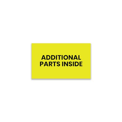 StickerJet Additional Parts Inside Labels 3"x5" – 500 Pcs Adhesive Roll for Shipping, Packing, Warehousing & Handling Instructions﻿– Easy Peel & Stick Warning Stickers – Made in USA - color: Additional Parts Inside Yellow