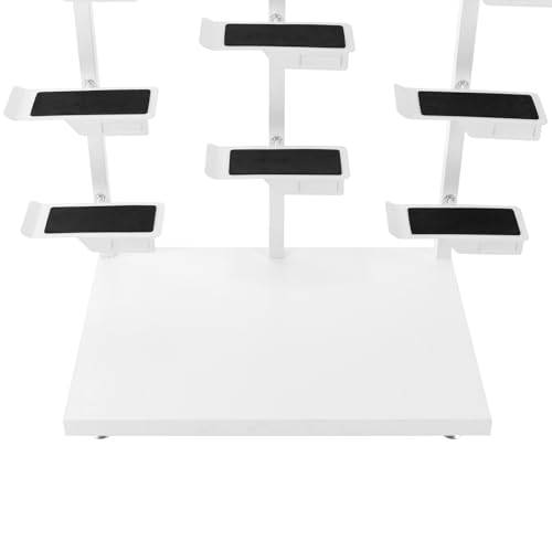 Commercial Clothing Store Shoe Rack Retail Store Shoe Display Shelf Free Standing Shoes Shelf Single Sided Shoes Racks 18 Compartments 24.25lbs Load Capacity (31.5 * 59.06in, White) - color: White