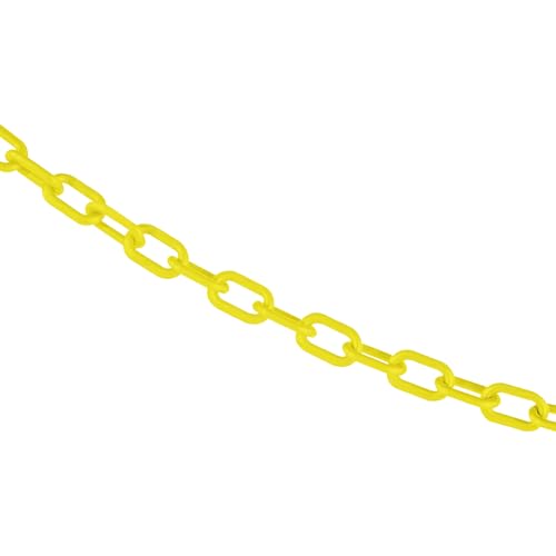 Mr. Chain HDPE Safety Chain, Yellow, 3/4 in Link x 50 ft Length (00002-50) - color: YELLOW, size: 3/4 IN
