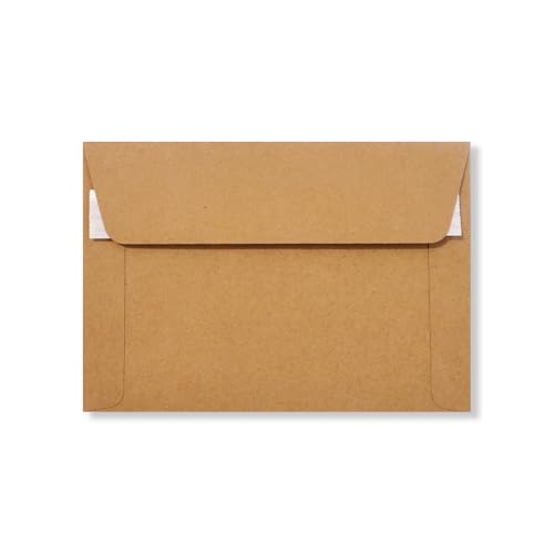 100 EcoSwift 6.5 x 4.5 Rigid Photo Mailers Stay Flats Brown Cardboard Self Seal Envelopes