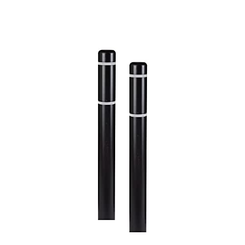 BollardGard 4" x 52" 2-Pack Bollard Cover - Innoplast (Black White Tape) - color: Black White Tape, size: 2-Pack