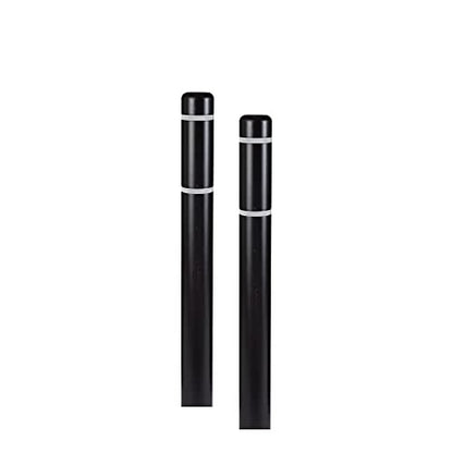 BollardGard 4" x 52" 2-Pack Bollard Cover - Innoplast (Black White Tape) - color: Black White Tape, size: 2-Pack