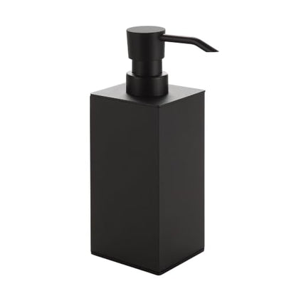 BGL Black Soap Dispenser for Kitchen & Bathroom, Modern Square Liquid Hand Soap Pump, Rustproof Matte Black Lotion Dispenser with Non-Slip Bottom, Fingerprint Resistant - color: Black-countertop