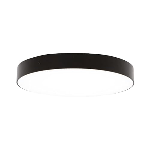 Goodlite 7" 15W LED Edgeless Round Surface Mount Black Finish Modern Ceiling Disk Light, Dimmable, 1350 Lumens, 5 Selectable Color Temperatures (27k-30k-35k-41k-50k), J-Box Installation, 1ct (G-48545) - color: Black, size: 7 Inch