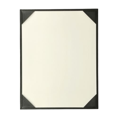 Prestine Menu Covers Made of Premium Faux Leather (10-Pack) - 8.5" x 11" - 1 View - Black - Restaurant Menu - Wine List - Bar Menu - size: 8.5”x11” - 1 View