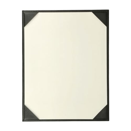 Prestine Menu Covers Made of Premium Faux Leather (10-Pack) - 8.5" x 11" - 1 View - Black - Restaurant Menu - Wine List - Bar Menu - size: 8.5”x11” - 1 View