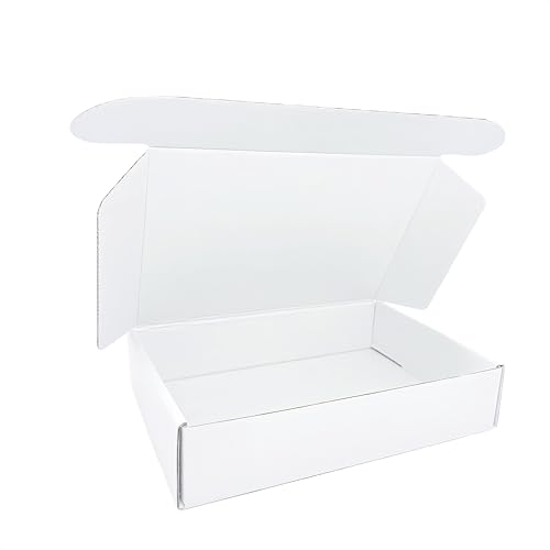 Small Corrugated Mailer Boxes 9x6x2 Inches(White, Pack of 5) - size: 9 x 6 x 2 Inch (Pack of 5)