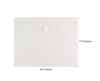 Large Plastic Envelopes Document File Holder 20 Pack, 11x14 inches