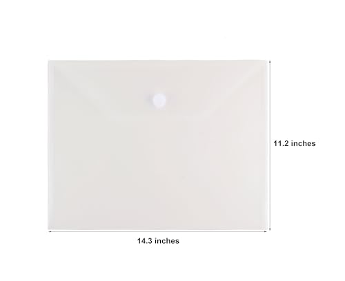 Large Plastic Envelopes Document File Holder 20 Pack, 11x14 inches