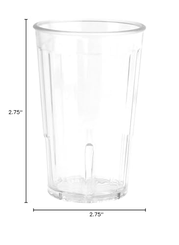 G.E.T. 8808-1-CL-EC Heavy-Duty Shatterproof Plastic Faceted Tumblers, 8 Ounce, Clear (Set of 4) - size: 8 Ounces, style: Set of 4