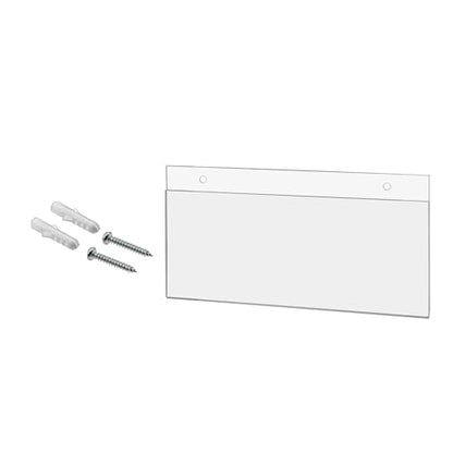 Marketing Holders 10 Pack Wall Mount Sign Holder for 10" x 4" Door Nameplates and Titles in Offices and Conference Centers Clear Acrylic Sleeve with 2 Pre Drilled Holes and Hanging Hardware - size: 10"w x 4"h