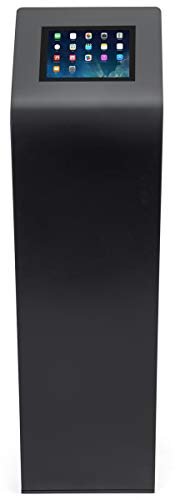 Displays2go Locking Tablet Floor Stand - color: Black, size: Up to 10.5” Monitor Size