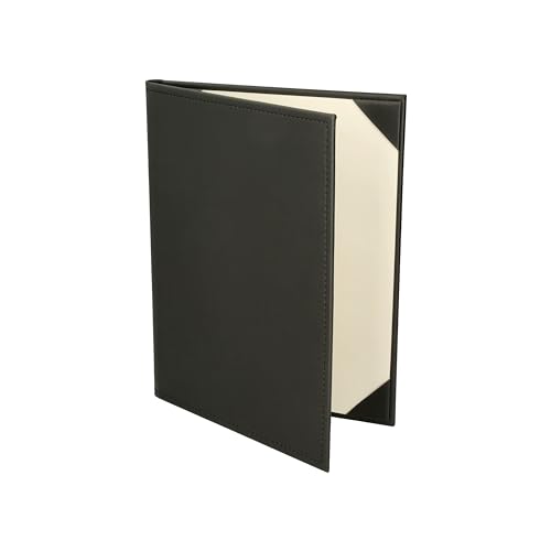 Prestine Menu Covers Made of Premium Faux Leather (10-Pack) - 8.5" x 11" - 2 Views - Black - Restaurant Menu - Wine List - Bar Menu - size: 8.5”x11” - 2 Views