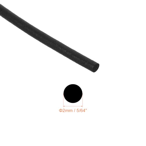 uxcell Foam Rubber Weather Seal Strip, 2mm(5/64") Diameter 5 Meters (16.4Ft) Long Round EPDM Rubber for DIY Gasket, Warehouse, Pads, Foam Tubing, Crafts - size: 2mmx5m