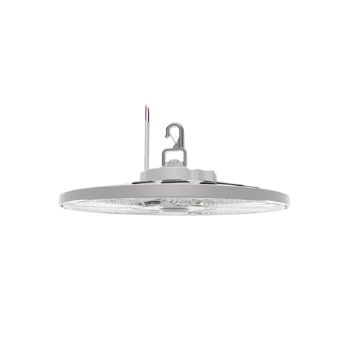 Lithonia Lighting Compact Pro Round LED High Bay Light, Ceiling Lighting Fixture, Adjustable 12000/15000/18000 Lumens, Selectable 4000K/5000K, UVOLT 120–347V, White (CPRB ALO13 UVOLT SWW9 80CRI DWH) - size: 13-Inch | Switchable White Light, style: Adjusta
