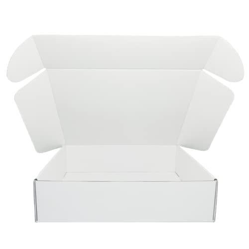 12x9x3 inches Small White Mailers Boxes Set of 10 - size: 12x9x3 inches