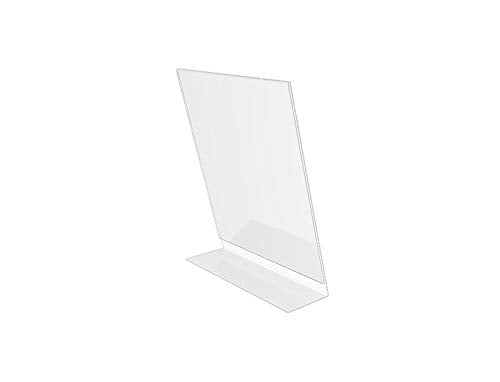 FixtureDisplays® 20PK 8.5 x 11 Clear Acrylic Sign Holder with Slant Back Design Portrait, Vertical Picture Frame 19780-8.5X11-20PK-NPF - size: 8.5x11"