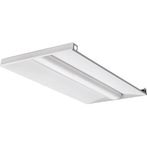 Lithonia Lighting 2x4 LED Troffer Light, BLT Series Low Profile LED Drop in Ceiling Light for Dropped Ceiling with Curved Ribbed Diffuser, 4000 Lumens, 3500K Neutral White - color: 3500K, size: 2 ft x 4 ft, style: Standard
