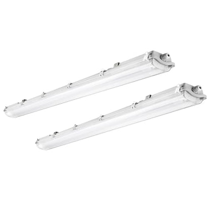 4Ft LED Vapor Tight Light Fixtures, 48W, 4200LM, 6500K Bright White, Clear Cover, IP65 Waterproof Vapor Proof Lights for Car Wash, Garage, Walk in Freezer, Indoor Outdoor Lighting, 2-Pack - size: 4Ft-2-Pack