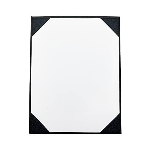 Menu Holders Made of Premium Faux Leather - Single Panel (10-Pack) Menu Covers Single Page (Black, 8.5" x 11") - color: Black, size: 8.5" x 11"
