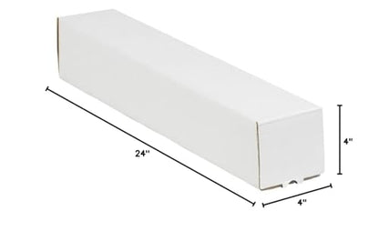 BOX USA Mailer Boxes Large 24"L x 4"W x 4"H 50-Pack - Corrugated Cardboard Box for Shipping, Moving, Mailing, Packing, Packaging and Storage