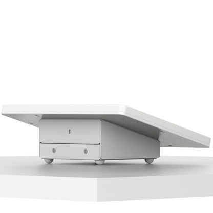 VidaMount White Enclosure and Fixed Tilted 15° Desk/Surface Mount [Bundle] Compatible with iPad 9.7 (5th / 6th Gen), Pro 9.7", Air 1/2 - color: White, size: iPad 9.7 (5th / 6th Gen), Pro 9.7", Air 1/2