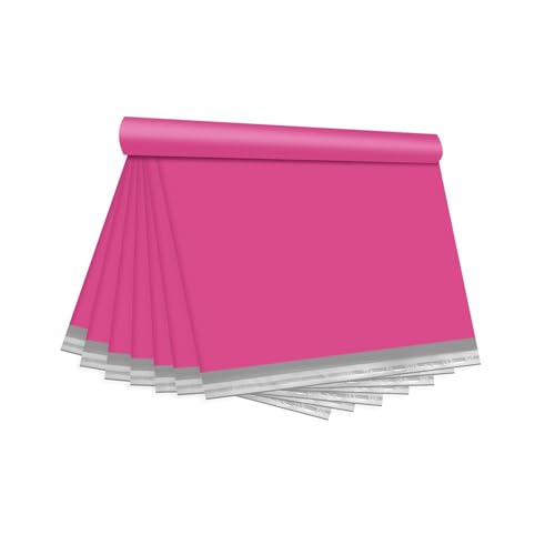 KKBESTPACK Pink Poly Mailers 12x15.5 in, Shipping Bags, 50 Pcs - color: Pink, size: 12" x 15.5" 50pcs