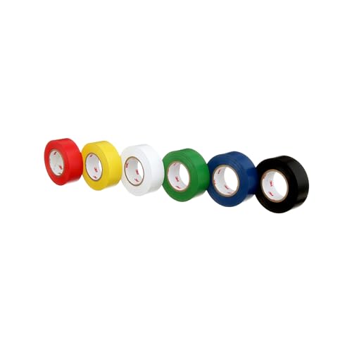 3M General Purpose Vinyl Tape 764, Color Coding Pack, 6 Roll per Pack - color: Multicolor, size: 6 Pack