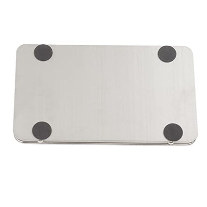 Stainless Steel Rectangle Tray, Bathroom Clutter Serving Platter with Handles for Jewelry, Perfume, Vanity, Serving, Reflective Finish