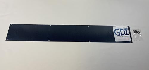 GDI Hardware- Anodized Aluminum Kickplates, 0.040-Inch Profile, Square Corners, American-Made. Available in Various Colors and Sizes (Black, 4" x 28" - for a 30" Door) - color: BK- Black, size: 4" x 28" - for 30" Door