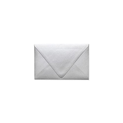 LUXPaper A9 Contour Flap Invitation Envelopes | 5 3/4" x 8 3/4" | Silver Metallic | 80lb. Text | 50 Qty - color: Silver Metallic