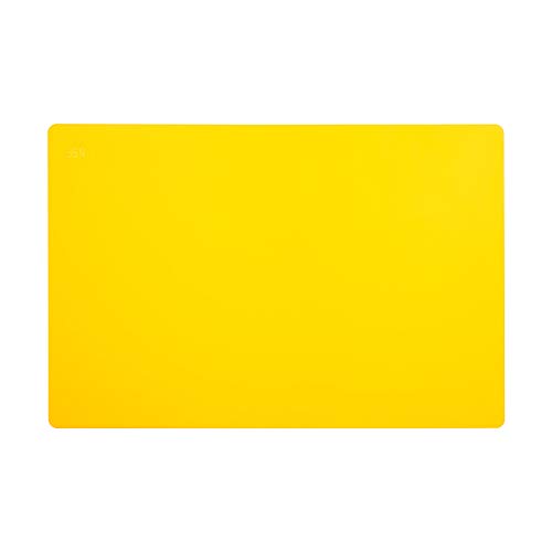 Thirteen Chefs Large 18 x 12 Yellow Cutting Board - Professional 1/2 Inch Thick HDPE for Poultry and Chicken - Food Service and Restaurant Certified - color: Yellow, size: 18"L x 12"W