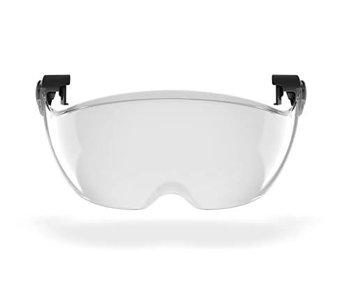Defender Safety H2 Visor | ANSI Z87+ for H2 Safety Helmet | Fits Prescription Glasses | Tool-Free | Clear & Tinted Options - color: Clear