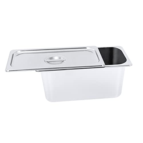 4 Pack Stainless Steel Hotel Pans, Half Size 6" Deep Commercial Food Pans With Lid Catering Food Storage Metal Pan Chafing Dishes Dinner Buffet Server for Food Prep Restaurant (12.8" x 6.9" x 6") - size: 12.8" x 6.9" x 6"