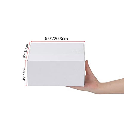 Calenzana 8x6x4 Shipping Boxes Set of 40, White Corrugated Cardboard Box for Mailing Packing Gifts Small Business - size: 8x6x4, style: 40 Pack