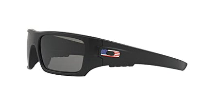 Oakley mens Oo9253 Det Cord Rectangular Sunglasses - color: Si Matte Black/Usa Icon