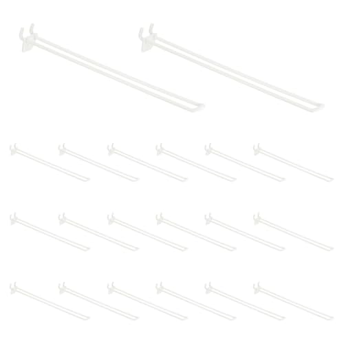 uxcell 20 Pcs Pegboard Hooks 11.5" Durable Plastic Pegboard Display Hooks - size: 11.5"