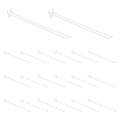 uxcell 20 Pcs Pegboard Hooks 11.5" Durable Plastic Pegboard Display Hooks - size: 11.5"