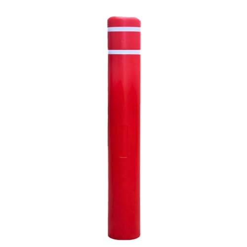 Durable Bollard Cover Heavy Duty Shell - Weather Resistant Anti-Collision - Universal Fit Parking Lot, Dock, Warehouse (Multiple Sizes & Colors Available) (46" H, Red, 7" Dia) - color: Red, size: 7"Dia, style: 46"H