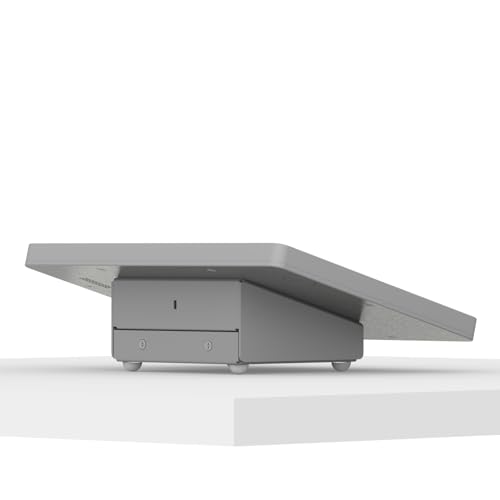 VidaMount Light Grey Enclosure and Fixed Tilted 15° Desk/Surface Mount [Bundle] Compatible with iPad 2/3/4 - color: Light Grey, size: iPad 2/3/4