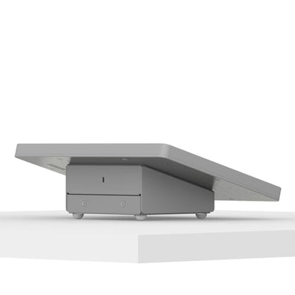 VidaMount Light Grey Enclosure and Fixed Tilted 15° Desk/Surface Mount [Bundle] Compatible with iPad 2/3/4 - color: Light Grey, size: iPad 2/3/4