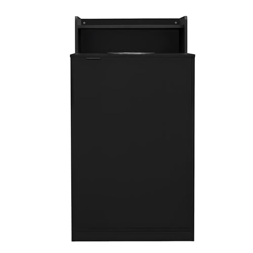 Flash Furniture Trash Can Enclosure, 32 Gallon, Black - color: Black