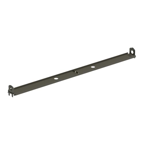 Lozier 3' W Gondola Heavy Duty Bottom Rail QG8 Clear Coat - color: Clear Coat, size: 3' W