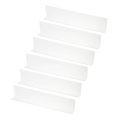 PATIKIL 6 Pack Shelf Dividers for Closet Organization, 15.7x1.57x3.1 Acrylic Closets Separator Kitchen Cabinet Shelves Under Bed Blocker for Bedroom Kitchen Office, Clear - size: 15.7x1.57x3.1"