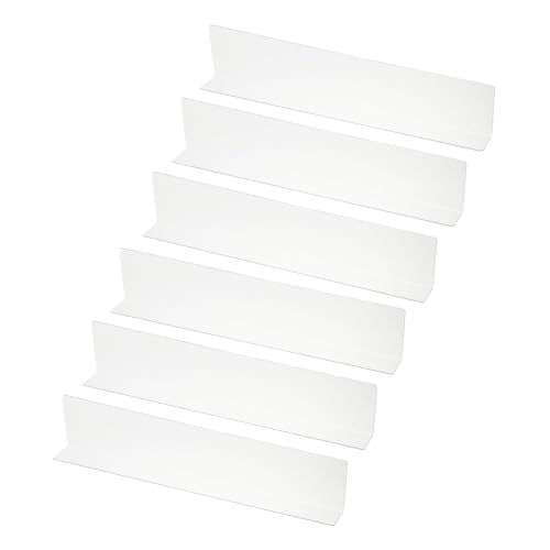 PATIKIL 6 Pack Shelf Dividers for Closet Organization, 15.7x1.57x3.1 Acrylic Closets Separator Kitchen Cabinet Shelves Under Bed Blocker for Bedroom Kitchen Office, Clear - size: 15.7x1.57x3.1"