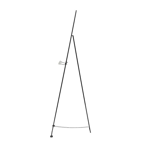 Deco 79 Metal Display Easel Tall Adjustable, 16" x 19" x 57", Matte Black - color: Black