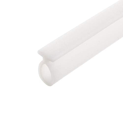 T-Slot Mount Window Weatherstrip Seal 7mm Bulb Bubble for 6mm Slot 1 Meter Long White